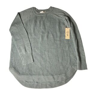 RD Style Women's L/G Blue Cotton Blend Knit Pullover Sweater New With Tags